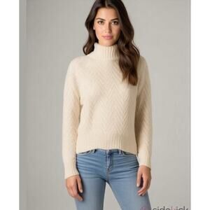 Cliché comfy chevron knit turtleneck sweater M versatile warm winter wear